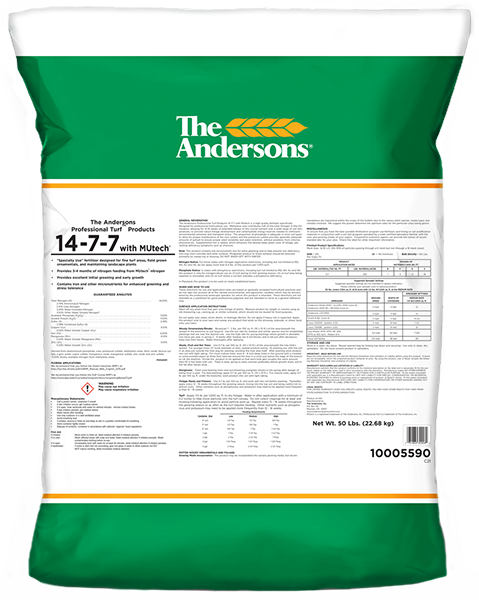 14-7-7 50% MuTech 2% FE 50 lb Bag - Fertilizer